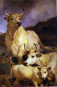 Sir edwin henry landseer,R.A. The wild cattle of Chillingham, 1867